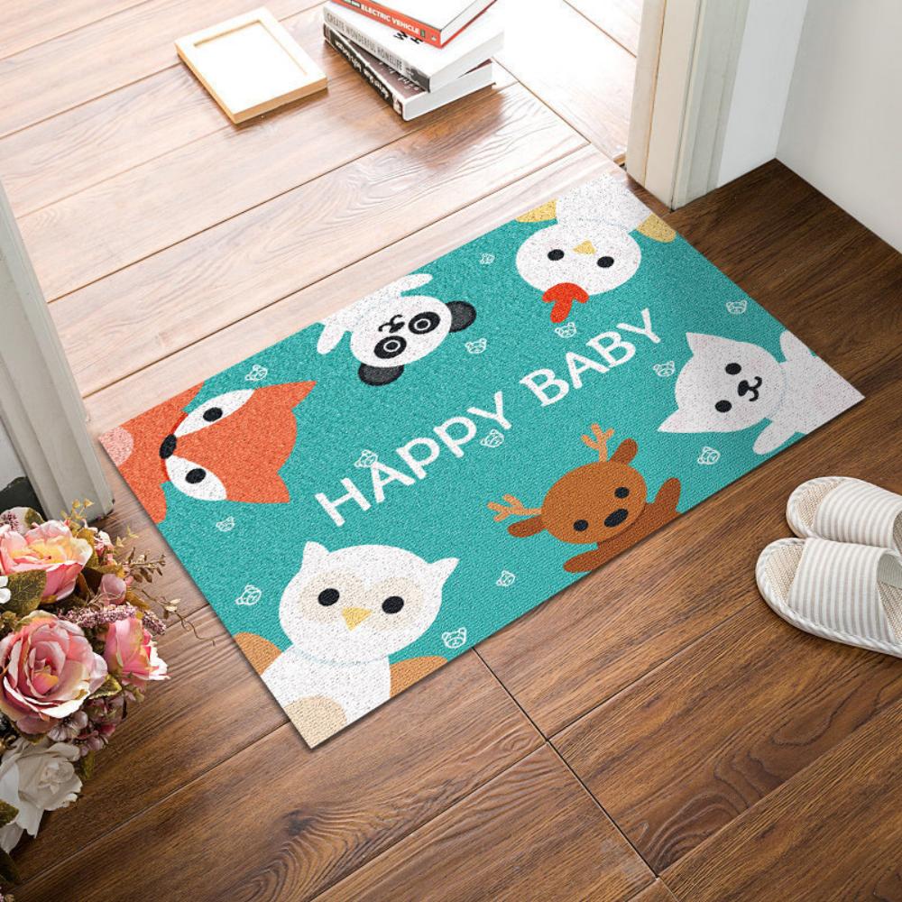 Cute Cartoon Lion Animal Welcome Rug Doormat Print Floor Mat Living Room Bedroom Hallway Entry Foot Mat Fun Decor Kid Room