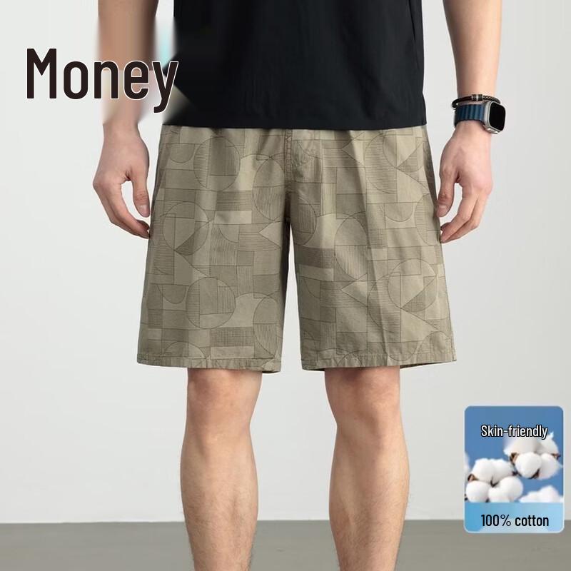 Men s Summer Cotton Loose Straight Casual Shorts XL