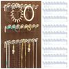 9Pcs 8 Hooks Necklace Holder Transparent Jewelry Display Stand  for Bangles, Bracelets and Rings