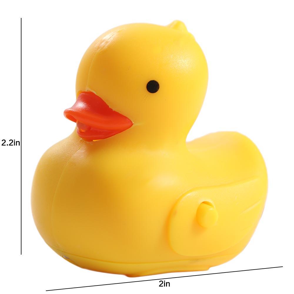 Animal Shape Yellow Duck Keychain Cartoon LED Duck Keyring Sound Light Keychain Children's Gifts