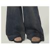Jeans Reto Desgastado Retro Plus Size Feminino Calças Novas Femininas Design de Cintura Alta Calças de Perna Larga