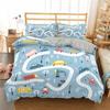 Coleções de Roupa de Cama de Trem de Desenho Animado 23 Peças Capa de Edredom Carro de Brinquedo Caminhão Capa de Colcha Macia Tamanho Solteiro Queen King Capa de Edredom de Poliéster