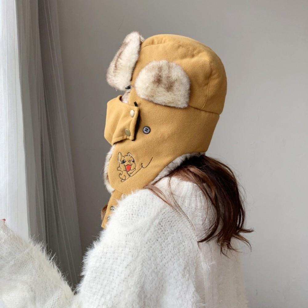Waterproof Earflap Hat Faux Fur Lining Bomber Hat New Trapper Hat Winter Outdoor Wear