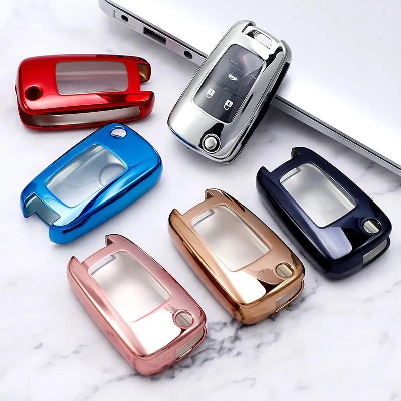 Tpu Car Key Case Cover Keychain For Chevrolet Cruze Aveo Trax Malibu Captiva For Buick Opel Vauxhall Astra Corsa Insignia Mokka