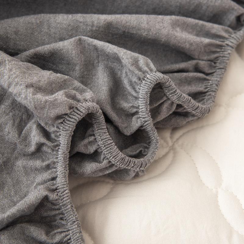 Klasse A Baumwolle Antibakteriell Gestepptes Einzelbettlaken Haushalt Matratzenschoner Rundum-Bettbezug Staubdicht und Rutschfest für Vier Jahreszeiten