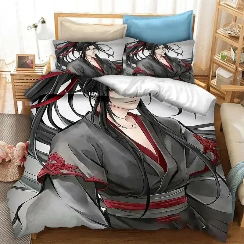 Grplusmaster of Demonic Cultivation Mo Dao Zu Shi Beding Set 3D Printed Suitable for Bedrom Soft with Soft Fabric Duvet Cover Set With Pilowcases