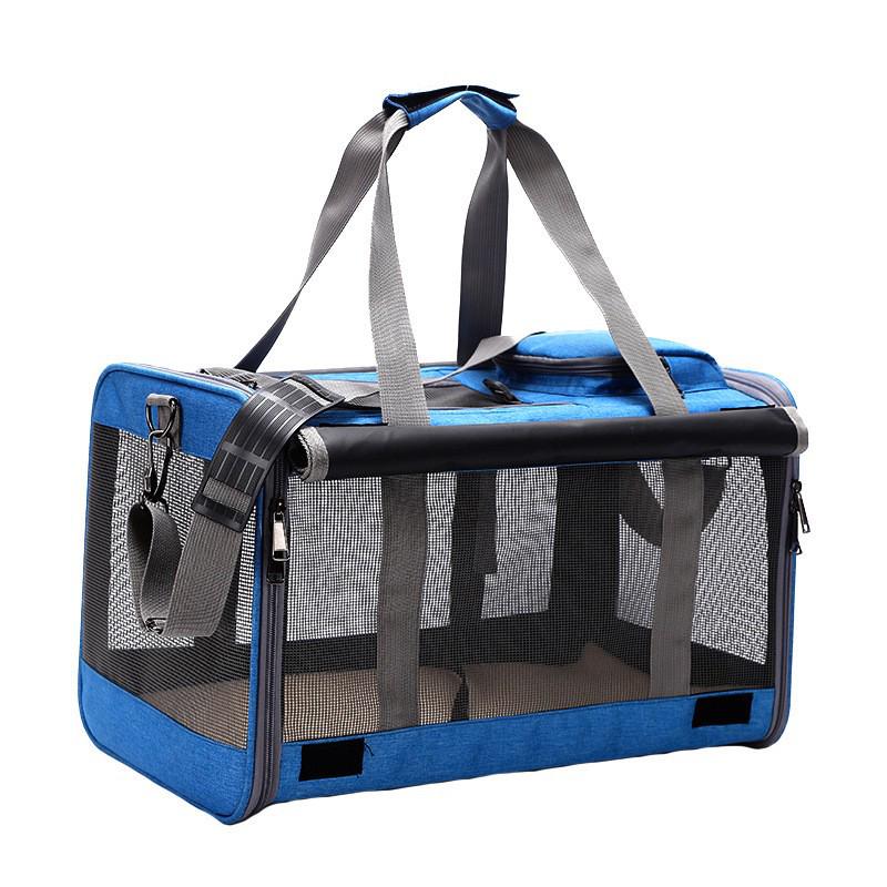 Large Breathable Foldable Cat and Dog Carrier Portable Travel Bag