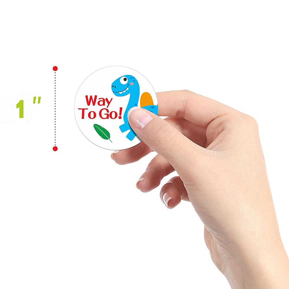 50-500Pcs Round Dinosaur Stickers For Kids Teacher Reward Stickers School Supplies Animal Incentive 1Inch Sticker