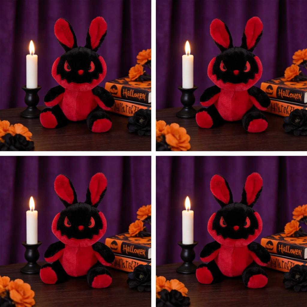 Plush Halloween Bunny Toy With Pp Cotton Filling For Kids And Holiday Decor
