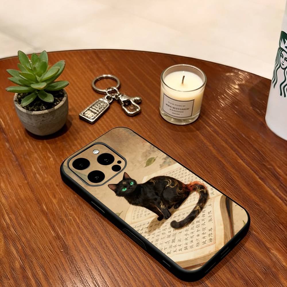 

Civet cat Phone Case For iPhone 17,16,15,14,13,12,11 Plus,Pro Max,XS,Soft Silicone Black Cover iPhone15Plus