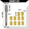 Outer/Universal Spark Plug Thread Repair Tools with M10x1.0 Inner Thread Inserts and M12x1.0 Tap/Durable/Metal / 1 Set Gold Tone