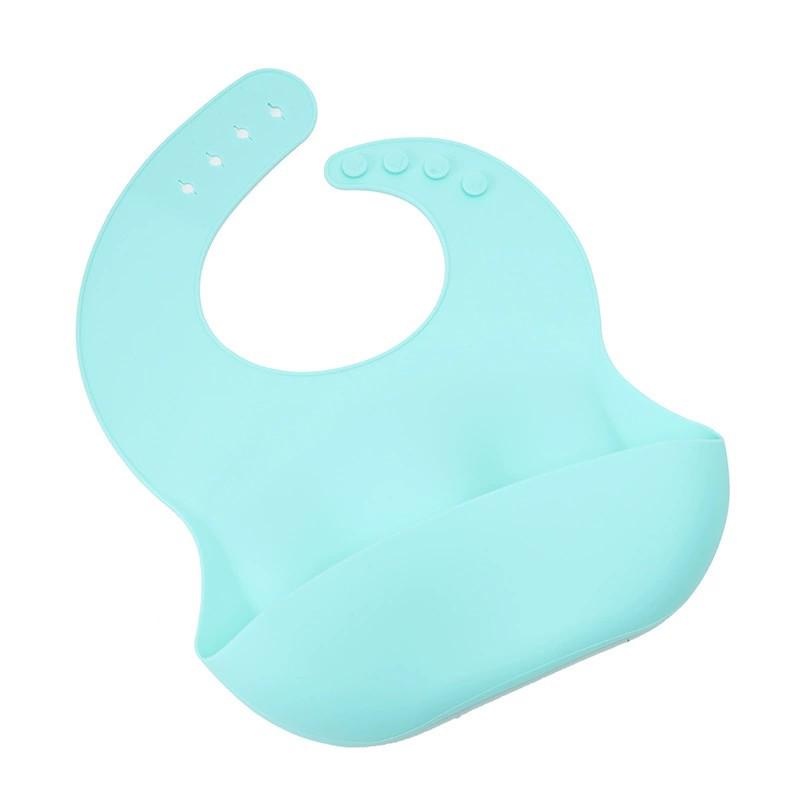 Waterproof Silicone Baby Bib with Food Pocket