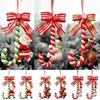 3 pezzi di ornamenti da appendere per bastoncini di zucchero di Capodanno con decorazioni per albero di Natale di Babbo Natale con pupazzo di neve per l'albero di Natale della festa del festival