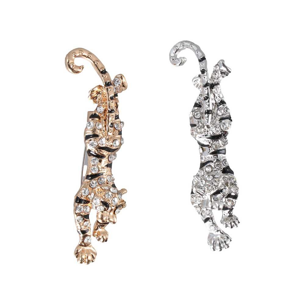 New Year Gifts Rhinestone Animal Fashion Jewelry Korean Style Pin Enamel Badges Tiger Brooches
