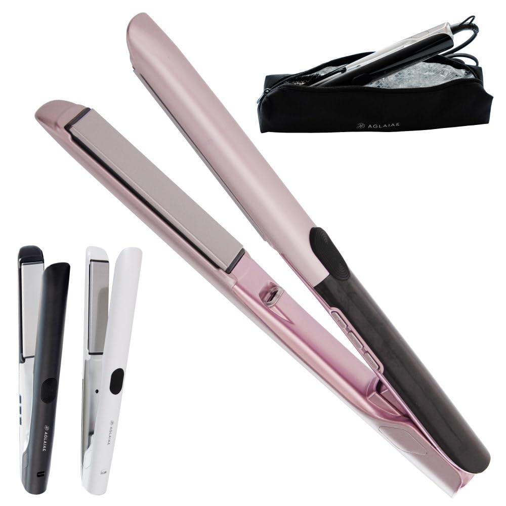 

Выпрямитель 24 мм с балансировкой влажности волос, для блеска и путешествий, международный, популярный в 2024 году, с пластинами Aglaia&, ионный, 80°C/220°C, увлажняющий,