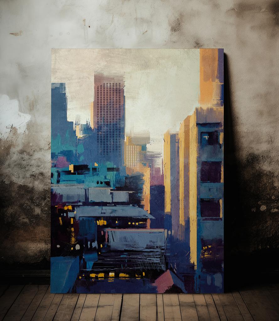 Canvas Painting Metropolis Metropolis Street Art