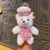 Chef Bear Plush Toy Doll, Cute Keychain, Cooking Apron, Bear Doll Bag Pendant