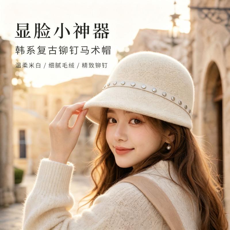 Women S Elegant Versatile Warm Bucket Hat For Autumn Winter