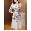 Elegant and Chic French Floral Dress for Women - Perfect for Vacation and High-end Occasions