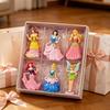 Disney 6 Piezas Figura de Princesa Adorno Decoración Tarta Cumpleaños Creativo Muñeca Escritorio Hogar