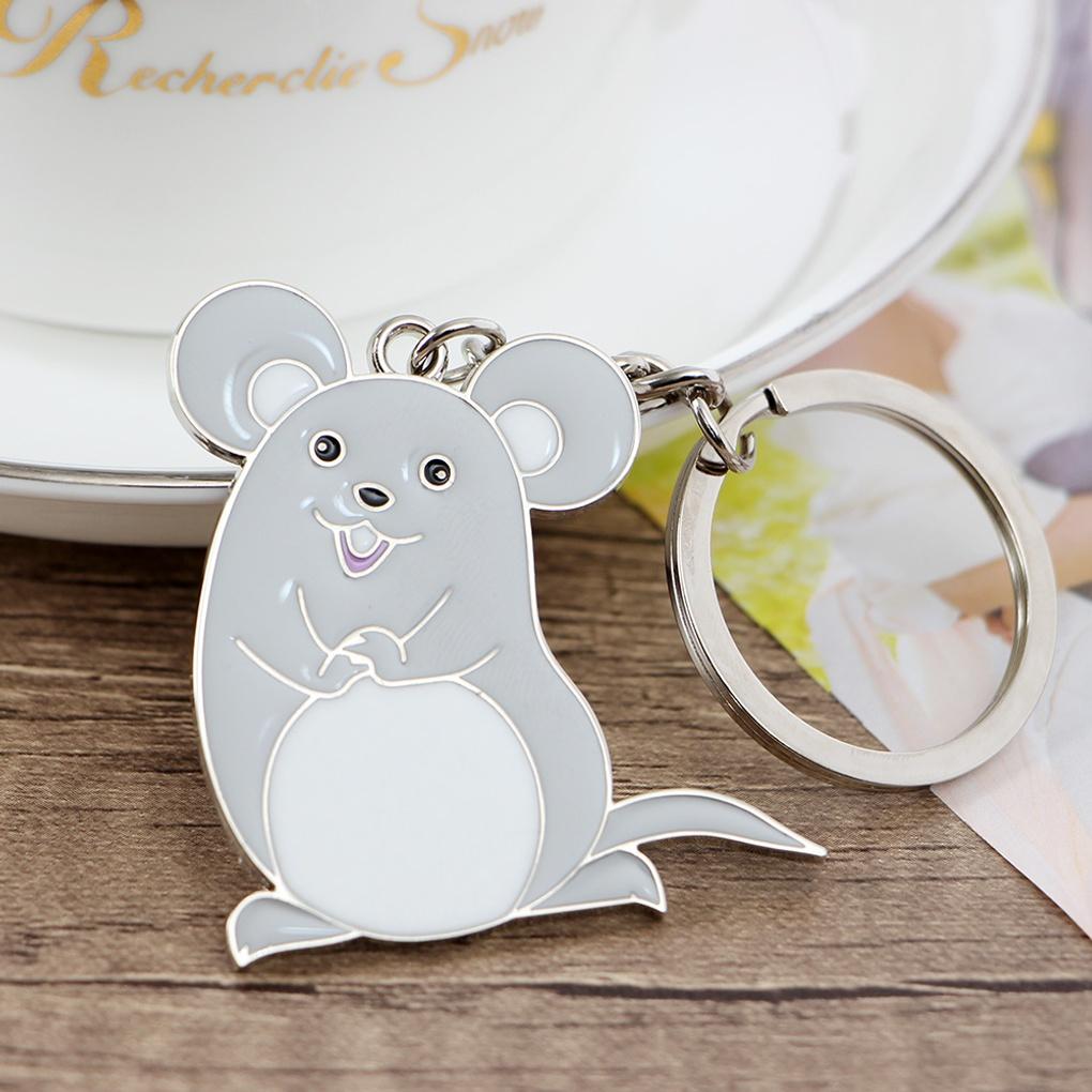Gray Rat Keychain Year of the Rat Car Key Holder