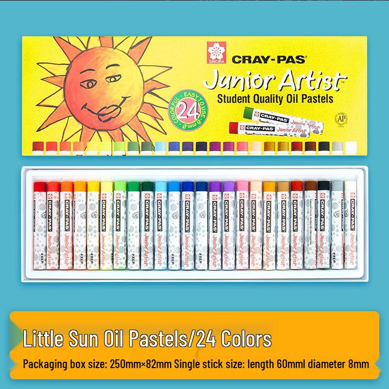 Washable Japan Sakura Oil Pastels: No-Mess Crayons for Kids & Students