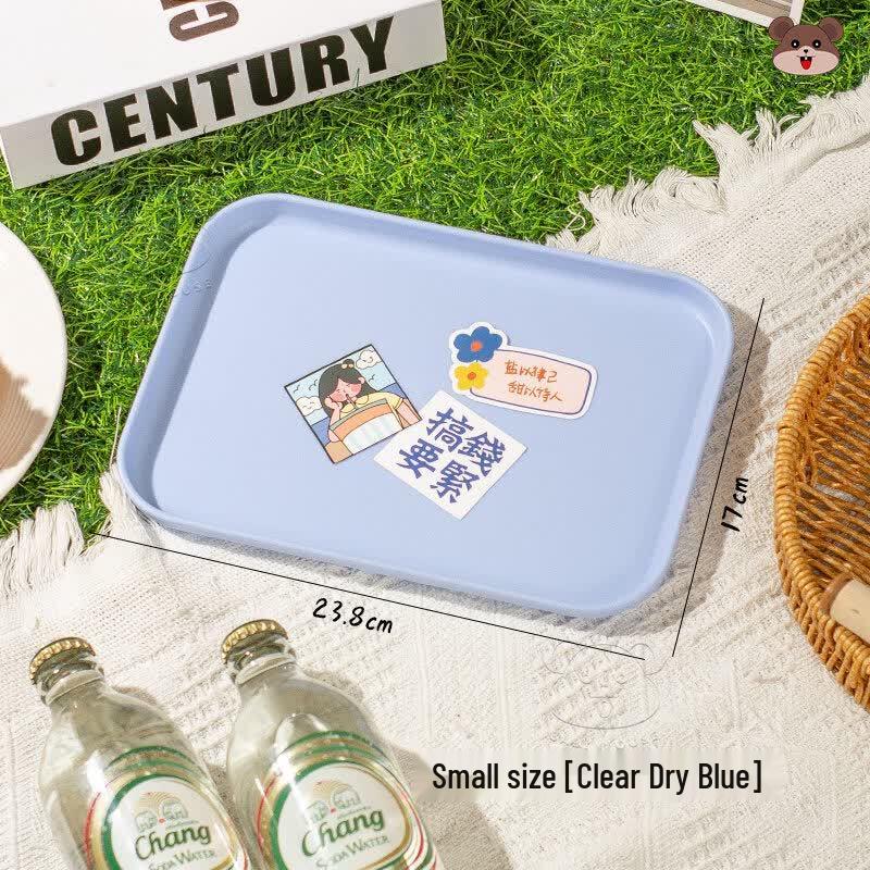 Japanese Style Square Wheat Straw Plastic Tray