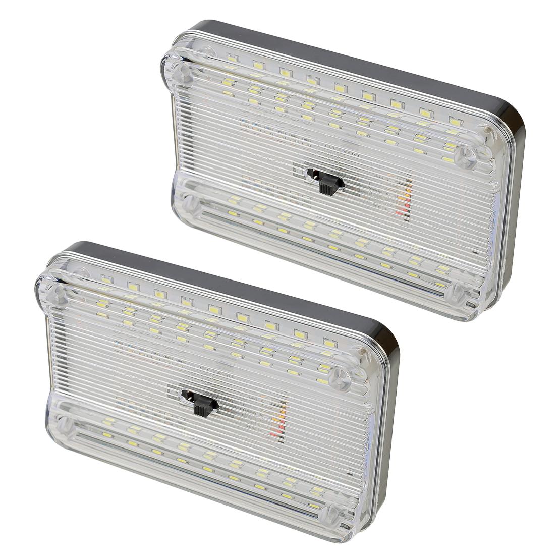 2Pcs 12V 36 LEDs White Interior Roof Dome Light Lamp Clear Lens Fit for Nissan Navara D21-23 Frontier Pickup as the picture show