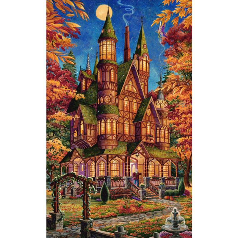 

5D DIY Алмазная картина Усадьба Пейзаж Алмазная вышивка Набор для вышивки крестом Полный горный хрусталь Мозаика Домашний декор Square 20x30cm