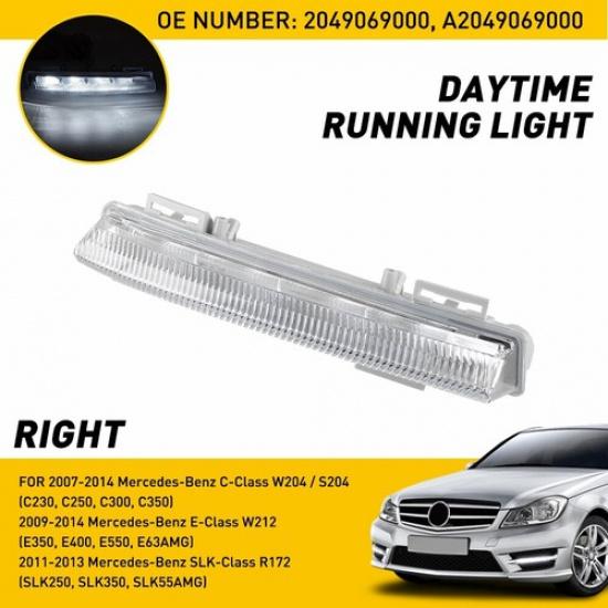 Right Passenger Daytime Fog Light Running LED For Mercedes-Benz E-Class 2009-14