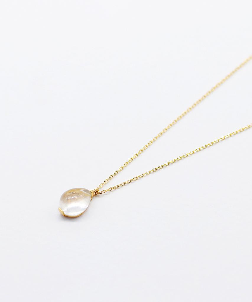 Ordor Teardrop Clear Quartz Necklace