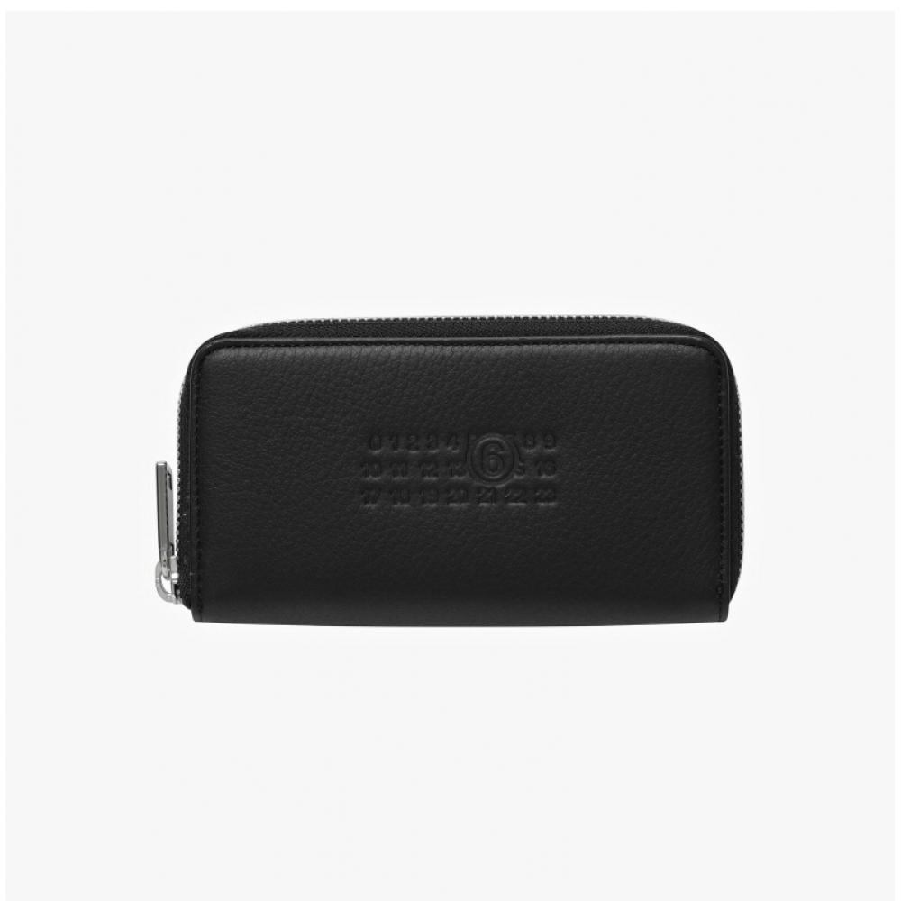 Maison Margiela Mm6 Zip Card Wallet With Numbering Logo P4344 T8013
