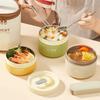Double Layer Food Container Stackable Soup Bowl Dinnerware Thermal Lunch Box  Office Worker