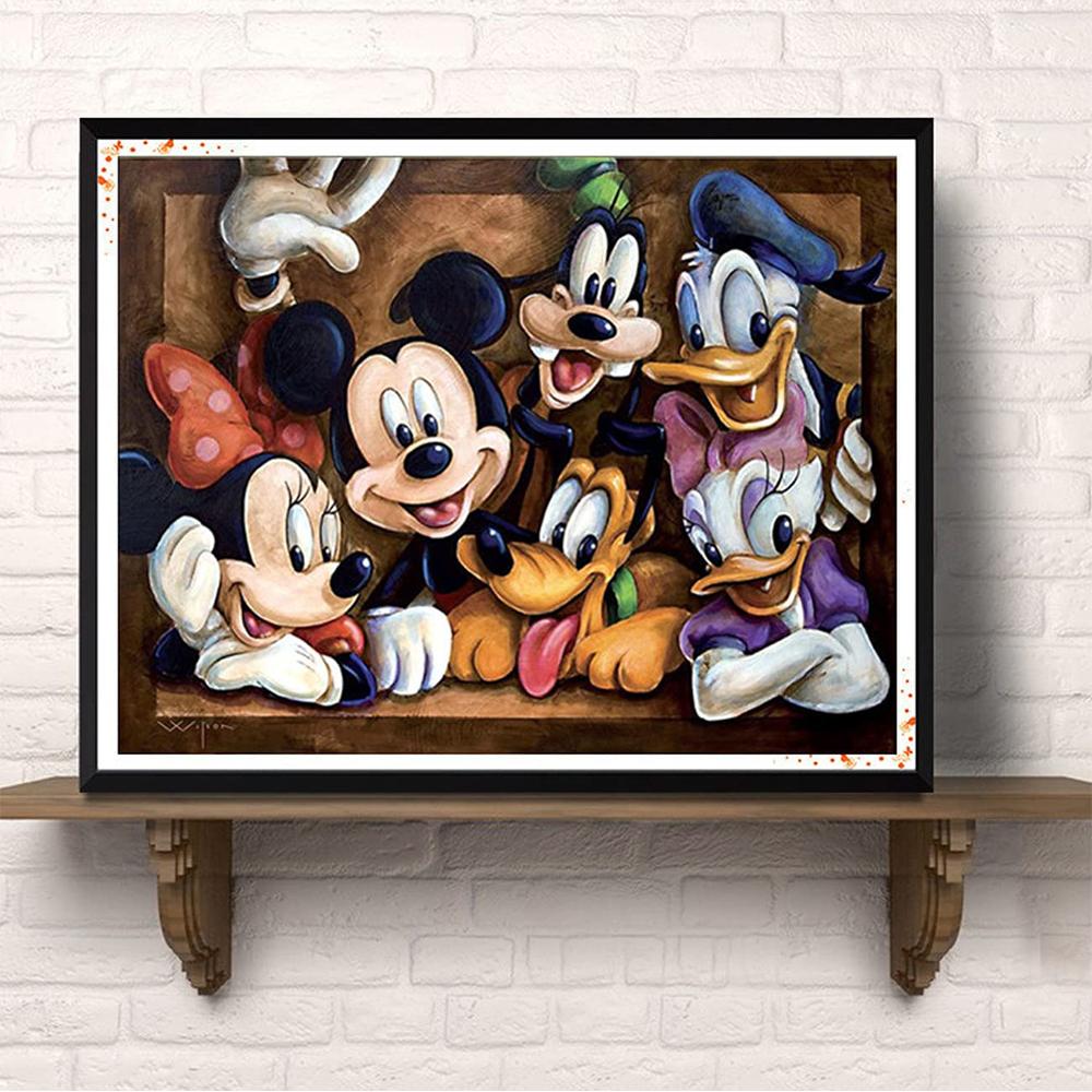 

40x50cm 5D Cartoon Diamond Painting Mickey Mouse Characters Picture Home Decor
