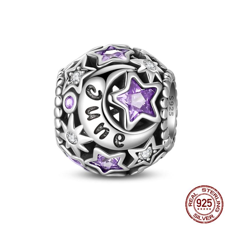 New Copper January-December Birthstone Charms Fitoriginal Bracelets Diy Jewelry Making For Women Gift