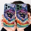Colorful Night Flowers Purple For Iphone 16 Plus 15 14 13 12 Mini 11 Pro Max X XS XR 7 8 Plus 2022 Tempered Glass Phone Case