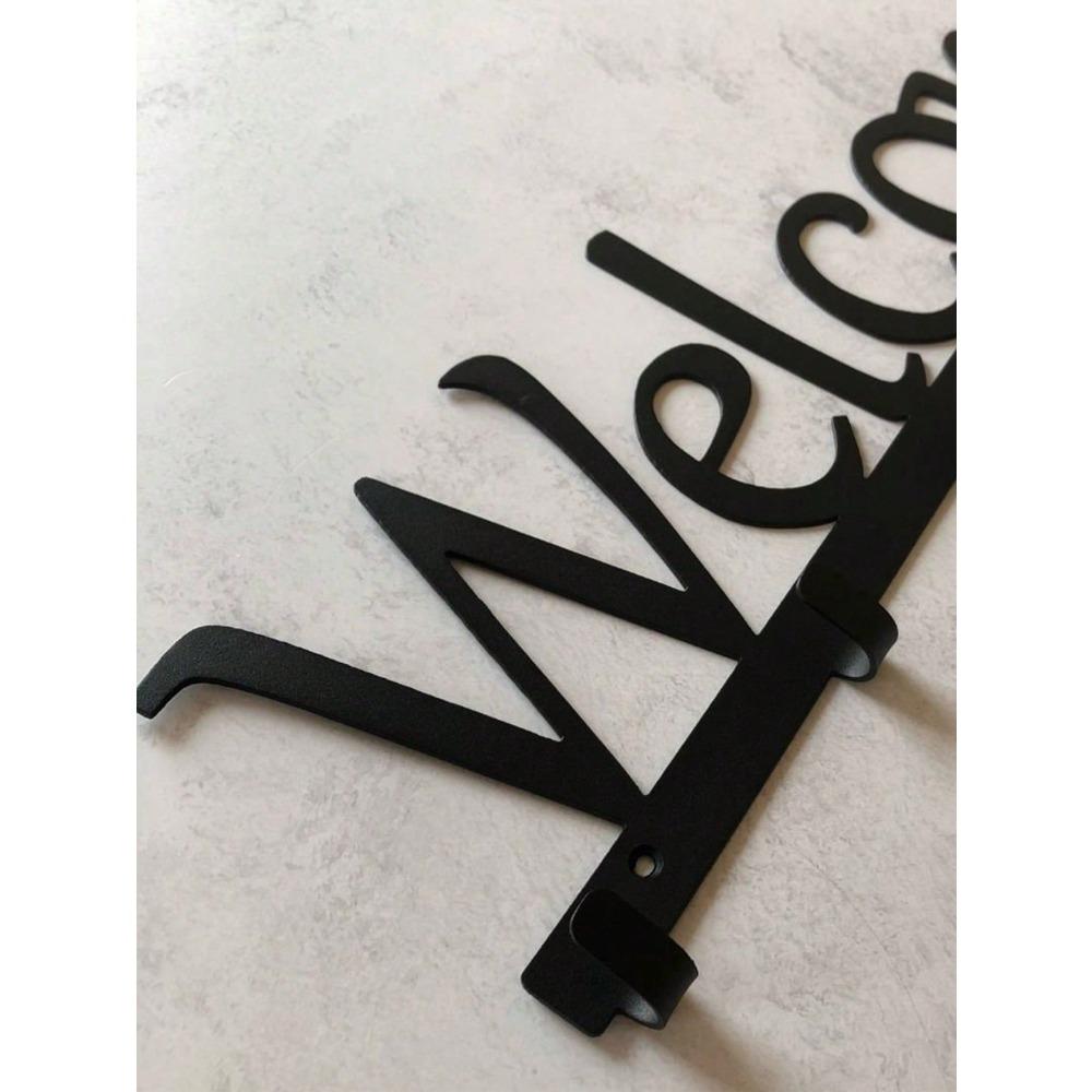 Custom Metal Name Hook Black Wall Mounted Holder Towel Rack Key Hanger Storage Bedroom Entryway Decor