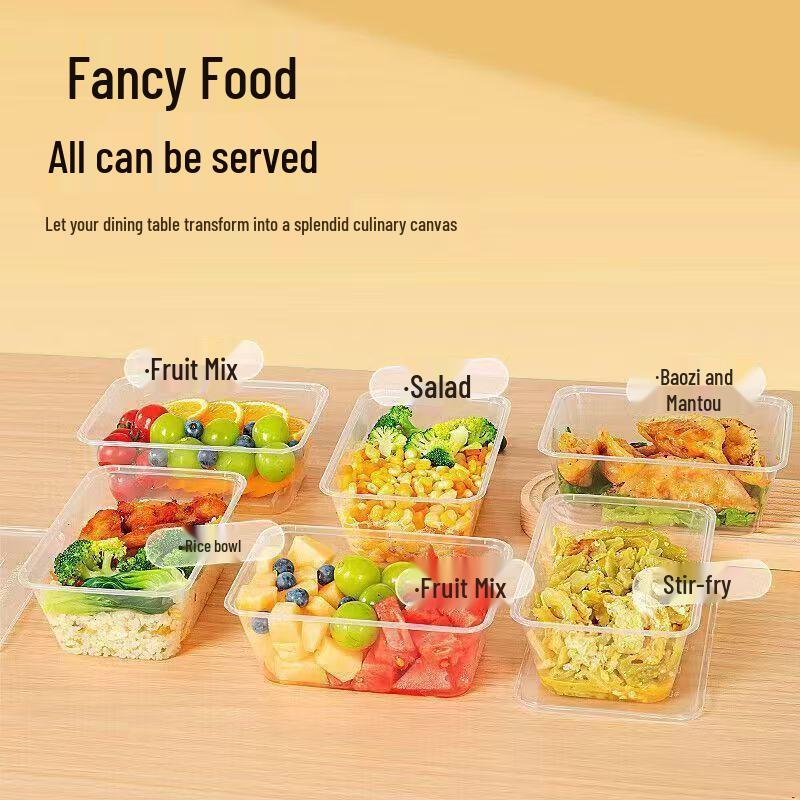 Miao Jie Microwaveable Disposable Food Containers: High-Grade, Heat-Resistant, and Easy to Carry Sealed Storage Boxes for Takeout.