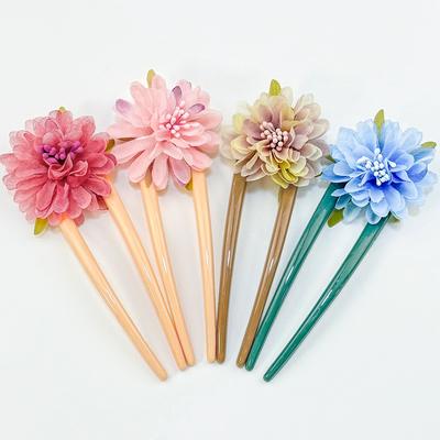 Flower Hair Sticks Clips For Women Wedding Festival Hair Clips Girls Fashion Elegant Ponytail Hairpin Hair Accessories