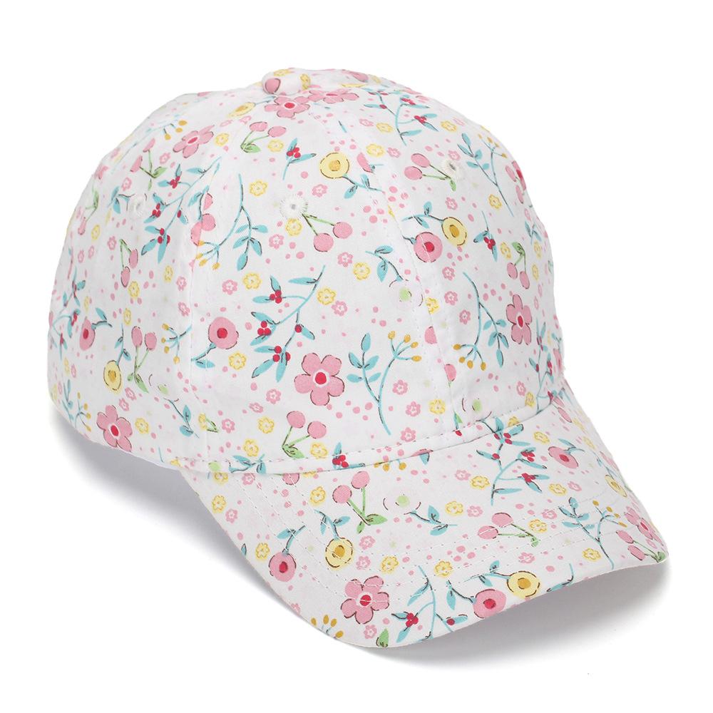 Children's Small Flower Baseball Cap, Girl's Curved Brimmed Baseball Cap, Boy's Breathable Sun Protection Hat