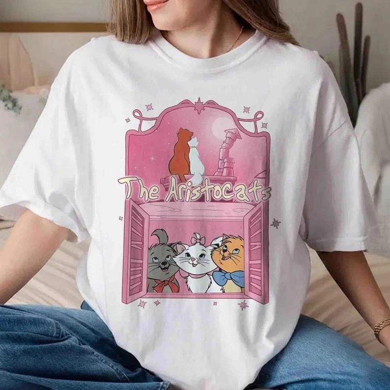 The Aristocats Window Night Scene World Trip Valentine Gift Tshirt Unisex Unisex S