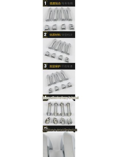 Sydost 16 DX3 Dörrhandtag Kromaccenter och Elektropläterad Armstödsplatta