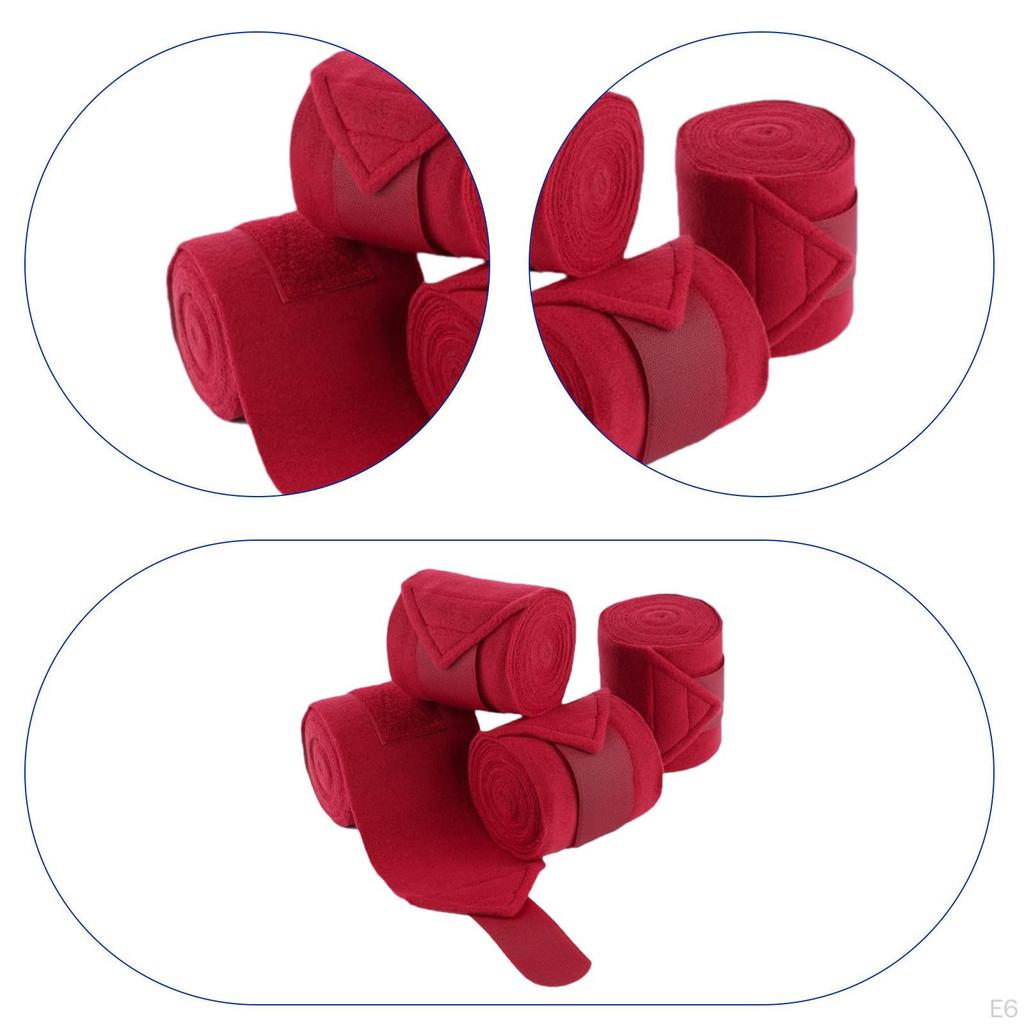 4 Kusy Ochranné návleky na konské nohy Popruhy na jazdenie Eventing