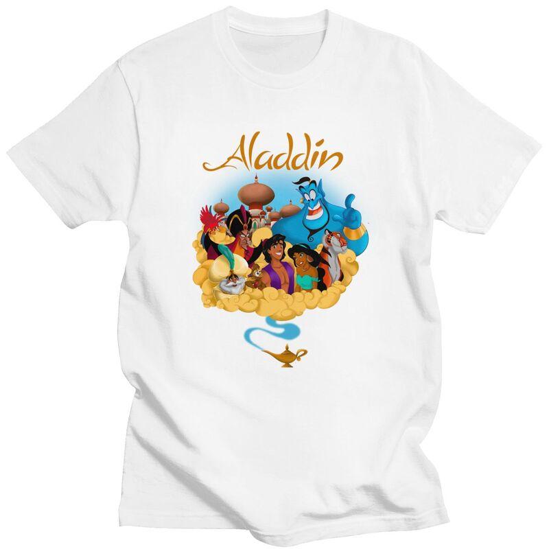 Custom Aladdin T Shirts Men Soft Cotton Tees Cartoon Tshirt Short Sleeve Fashion T-shirt Clothes