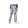 Adidas Originals Trefoil Patchwork Print Drawstring Joggers Men Bottoms Gray HD2236