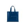 Solid Color Grainy Calfskin Tote Bag Men Tote Bags Midnight-Blue 130056