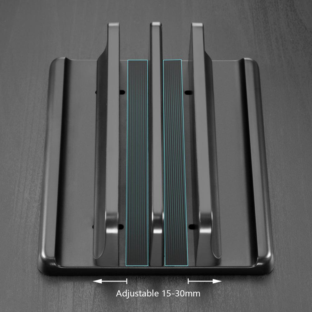 Vaydeer Plastic Vertical Laptop Stand Holder Adjustable Desktop Notebook Dock Space-Saving 3 In 1 Computer Stand