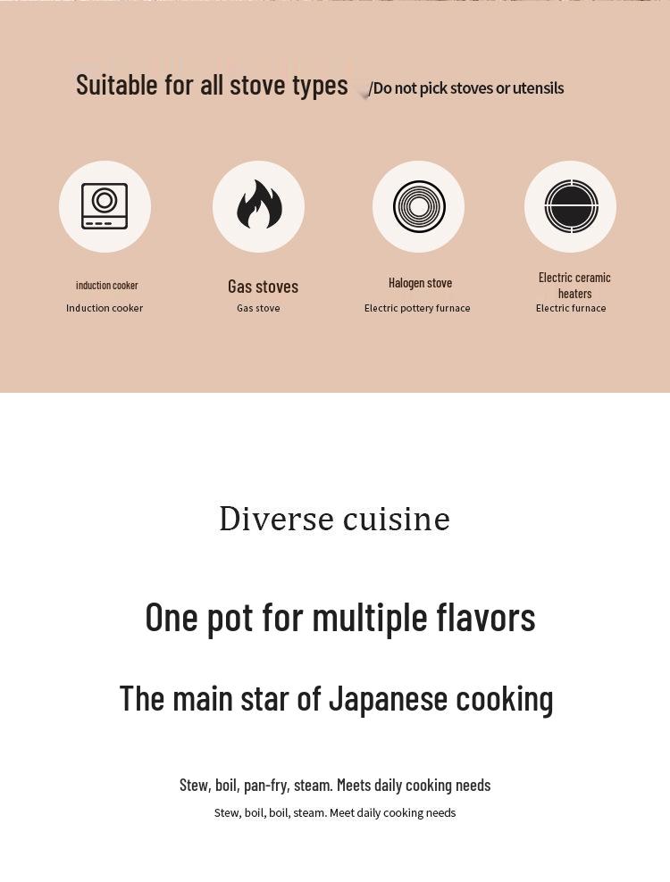 Maifan Stone Non-Stick Induction Cooker Pot for Instant Noodles, Baby Food, and Milk; Yukihira Pan, Food-Grade.