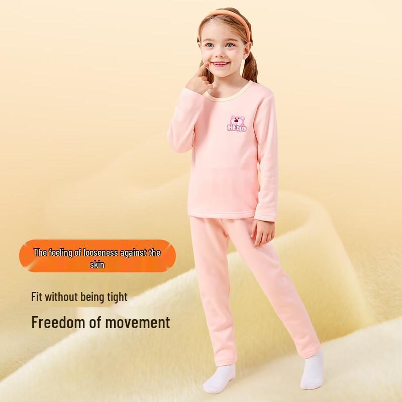 DEESHA Girls' Long Sleeve Base Layer & Pajama Set