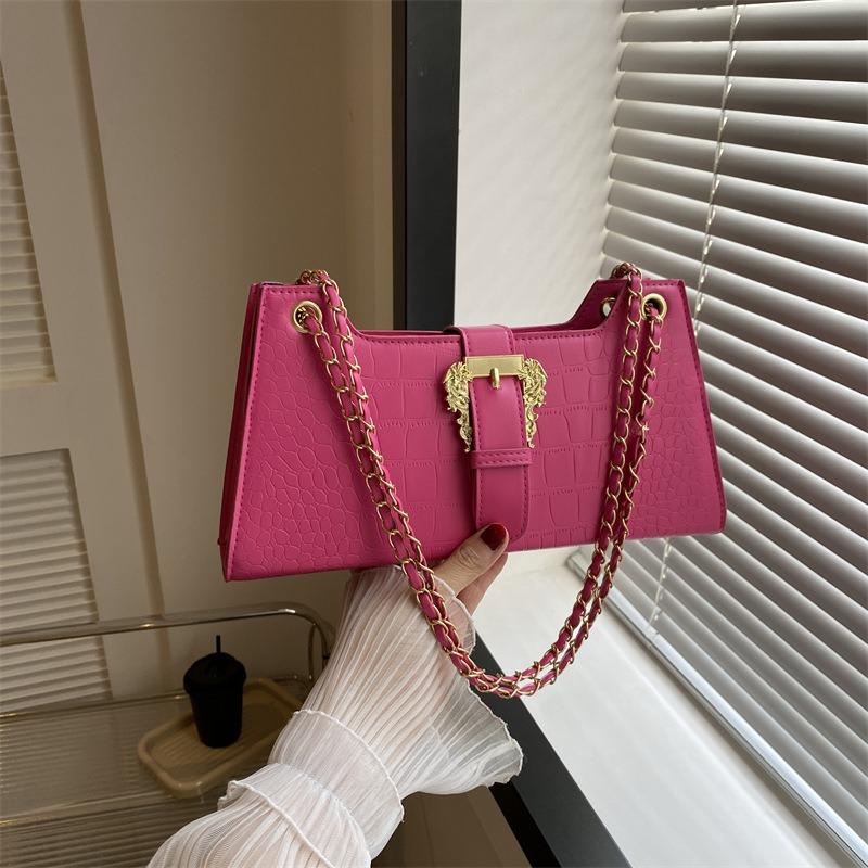 Chain trend bag women's summer new fashion simple shoulder bag casual trend messenger bag small square bag